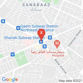 این نقشه، نشانی میلاد کریمی (خیابان کوهسنگی) متخصص ارزیابی، درمان و مشاوره اختلالات گفتار، زبان و بلع کودکان و بزرگسالان در شهر مشهد است. در اینجا آماده پذیرایی، ویزیت، معاینه و ارایه خدمات به شما بیماران گرامی هستند.